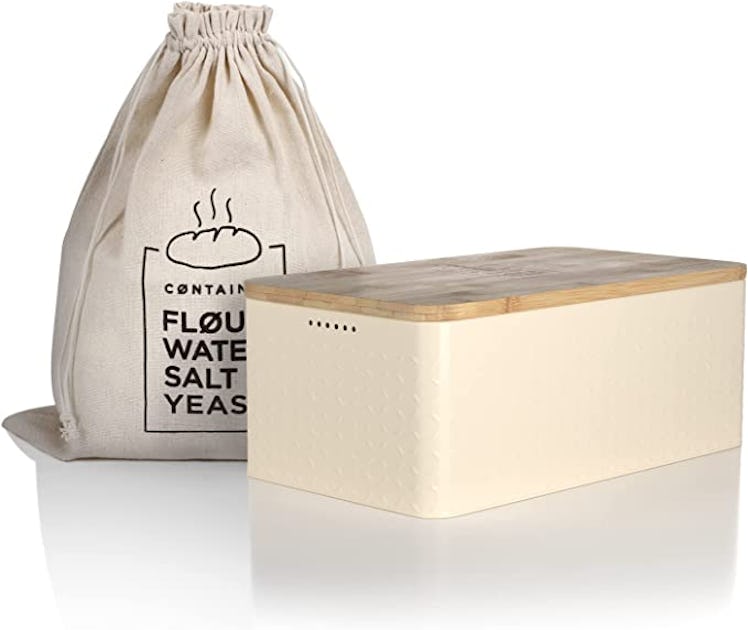 Lars Nysom Bread Bin with Linen Bread Bag