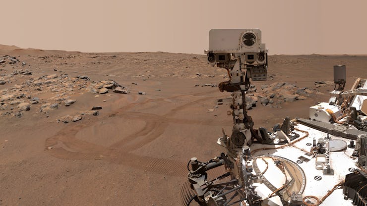 NASA's Perseverance Rover takes a selfie on Mars.
