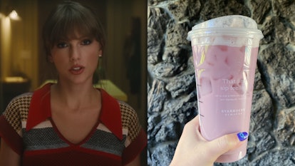 The Starbucks drinks for the Taylor Swift 'Midnights' era is a lavender haze Starbucks drink. 