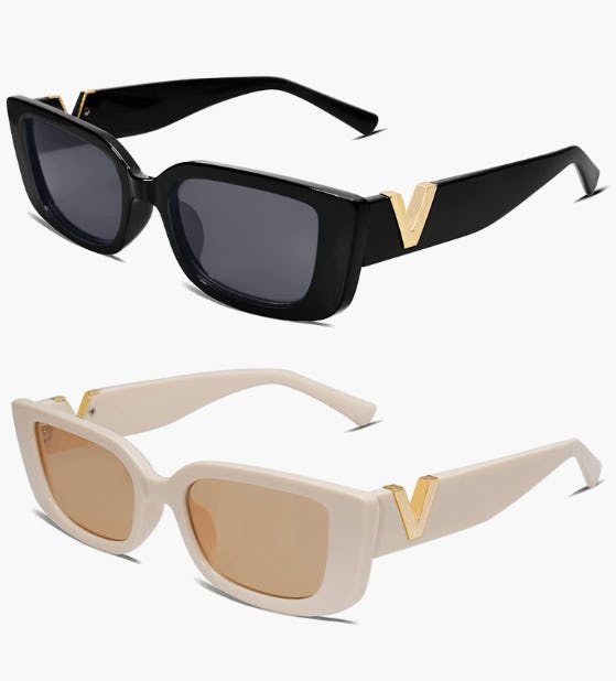 Allarallvr Retro Rectangle Sunglasses