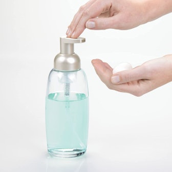 mDesign Glass Refillable Foaming Soap Dispenser - 2 Pack