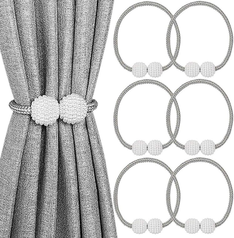 Melaluxe Magnetic Curtain Tie Backs (6-Pack) 