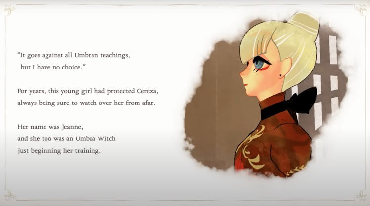 Bayonetta Origins "Jeanne's Tale" cutscene