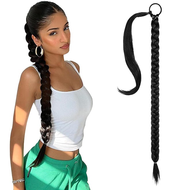 SEIKEA Long Braided Ponytail Extension with Hair Tie