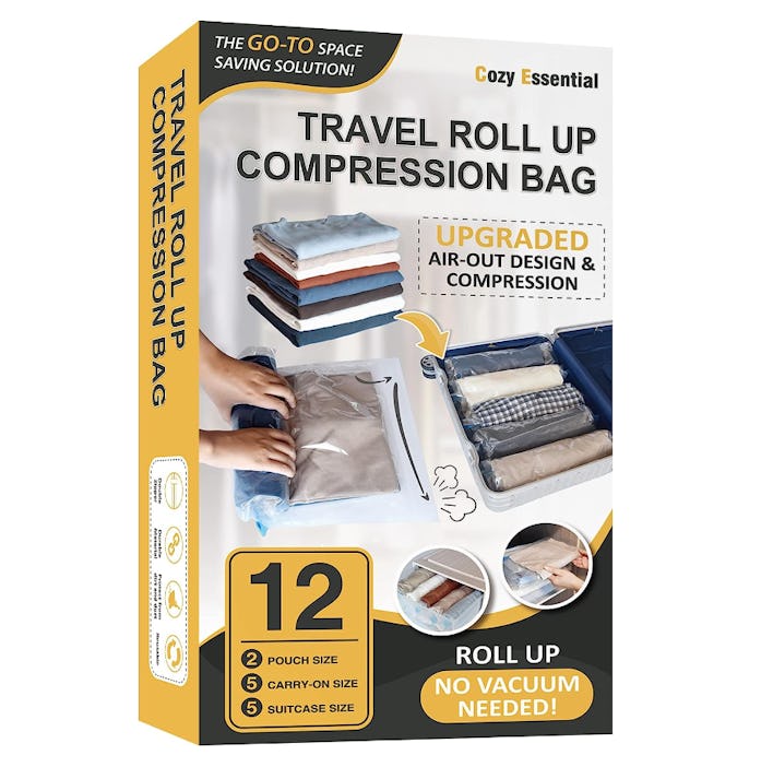 Cozy Essential Travel Compression Bags Vacuum Packing (12-Pack)