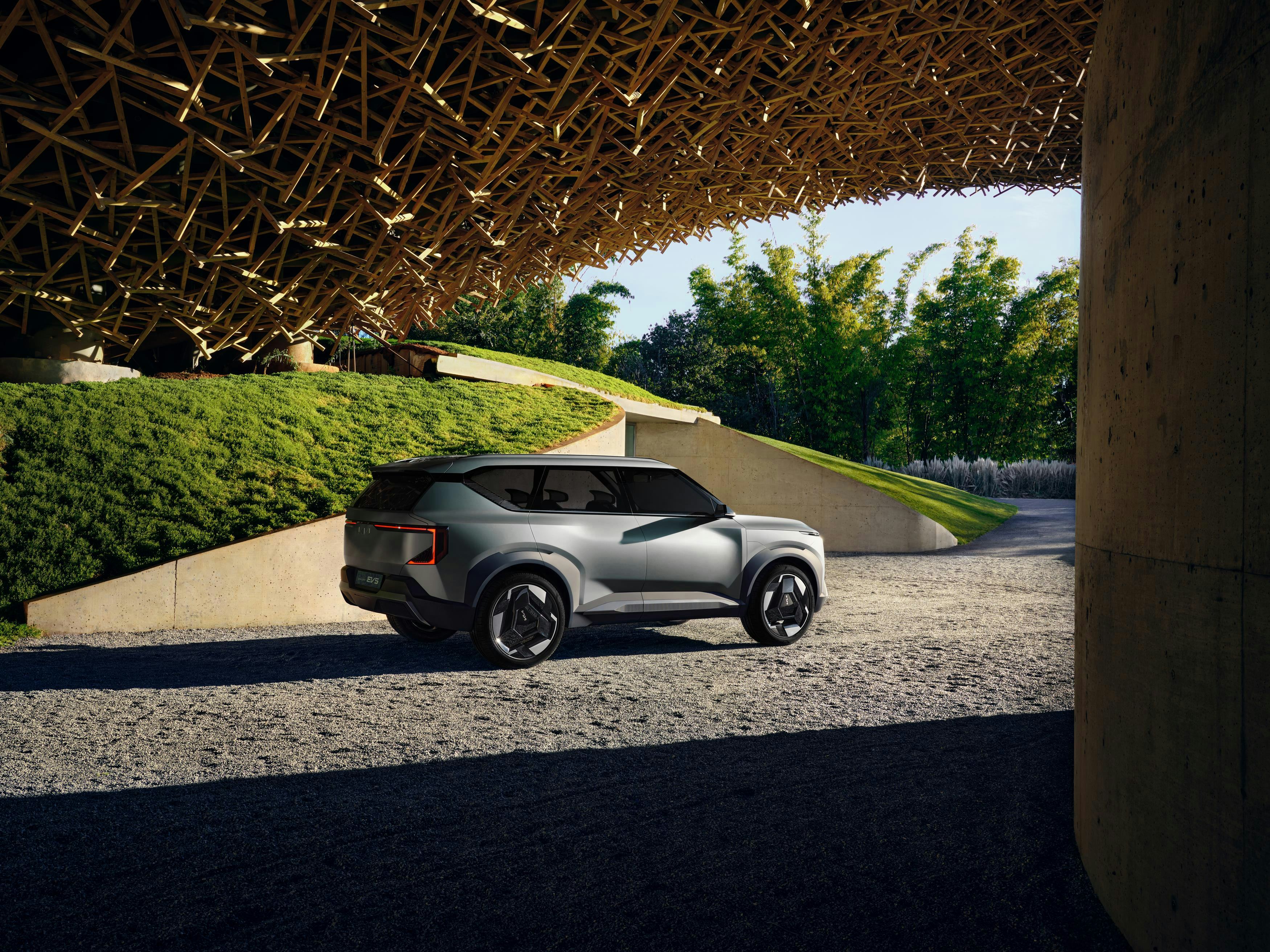 Kia's conceptual version of its mid-size SUV, the EV5.