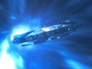 The Falcon in hyperspace in 'Solo.'
