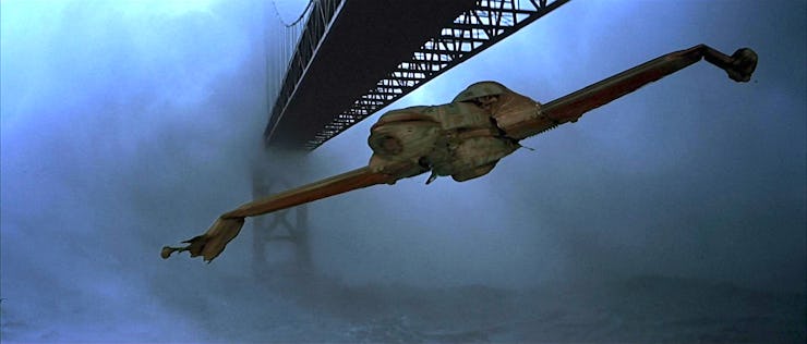 The HMS Bounty crashes in 'Star Trek IV: The Voyage Home'