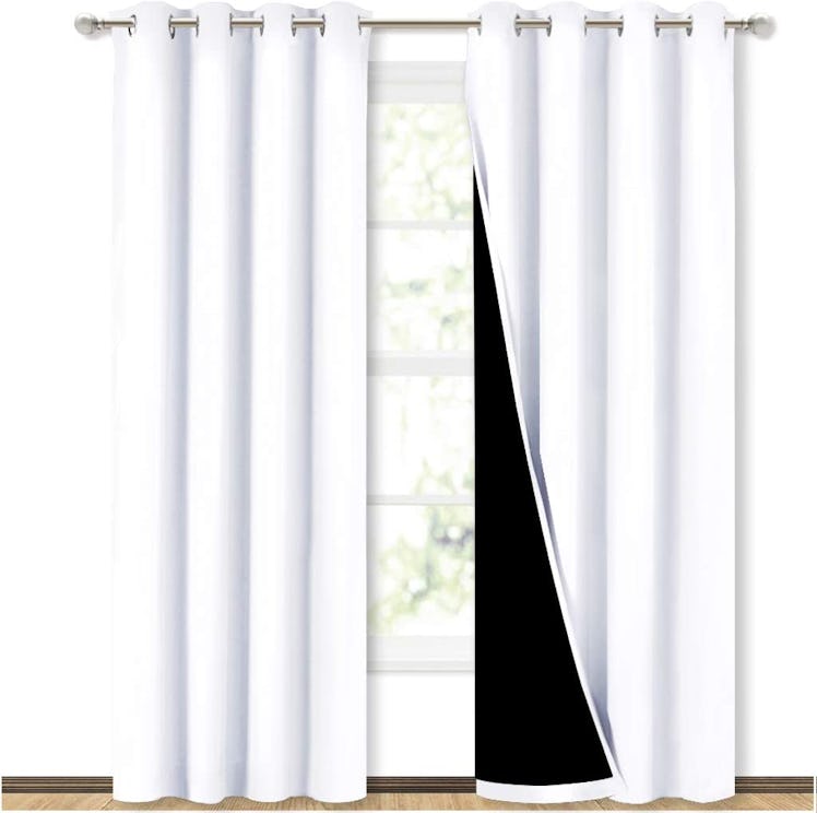 NICETOWN 100% Blackout Window Curtain Panels, Heat and Full Light Blocking Drapes