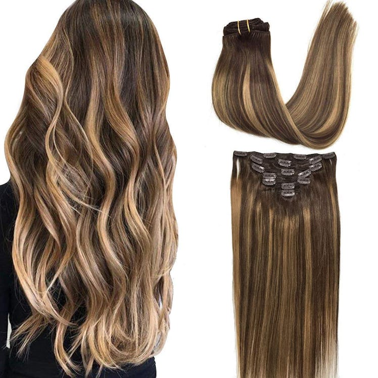 GOO GOO Clip-In Human Hair Extensions (7 Pieces)