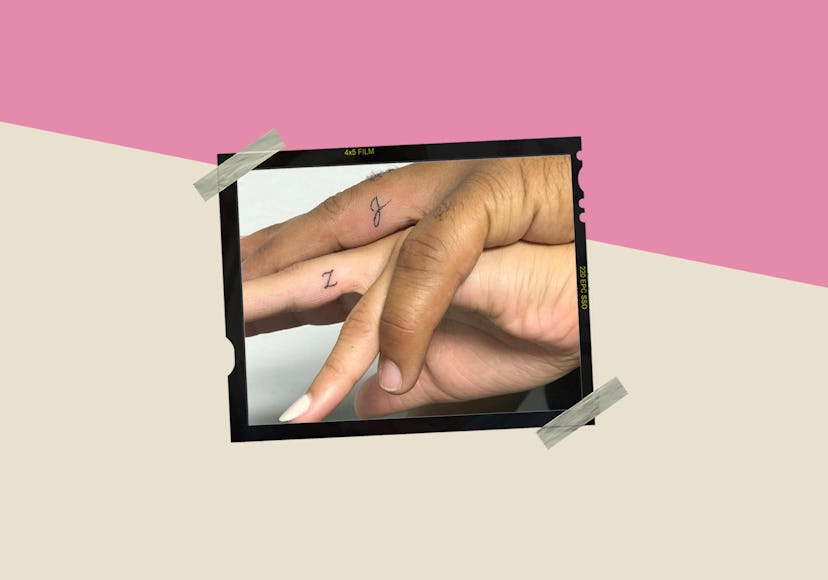 Get a wedding band tattoo for your ring finger, and you'll always have your loved one with you. Here...