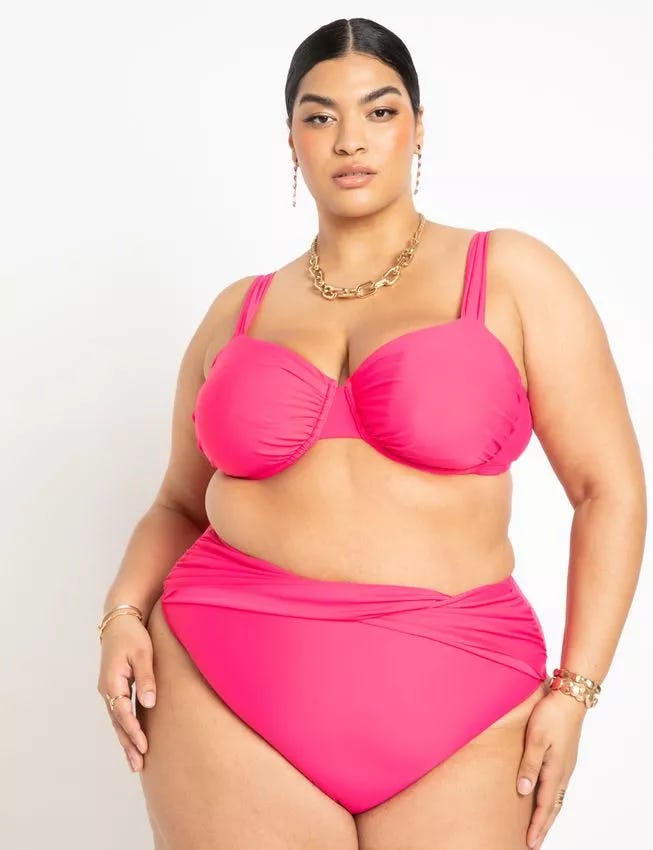 Gabi Fresh Swim x ELOQUII Gathered Underwire Bikini Top