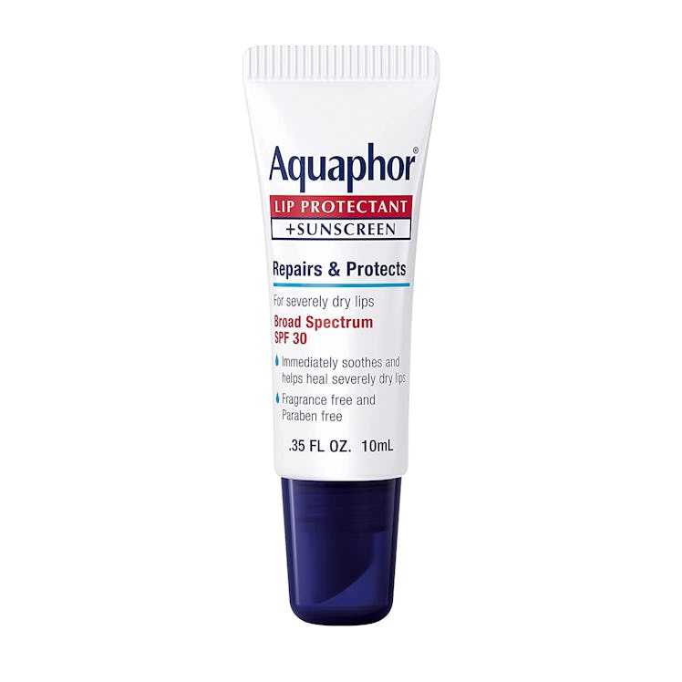 aquaphor lip protectant and spf 30 is the best lip sunscreen to reapply over makeup