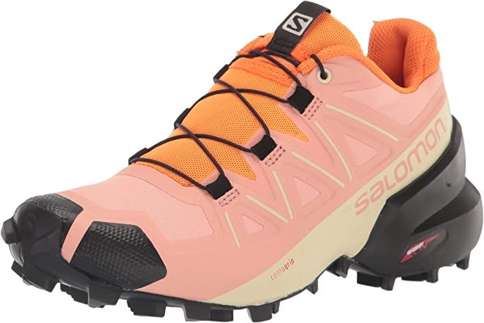These trail-running shoes with ankle support have a sturdy frame and grippy lug soles.