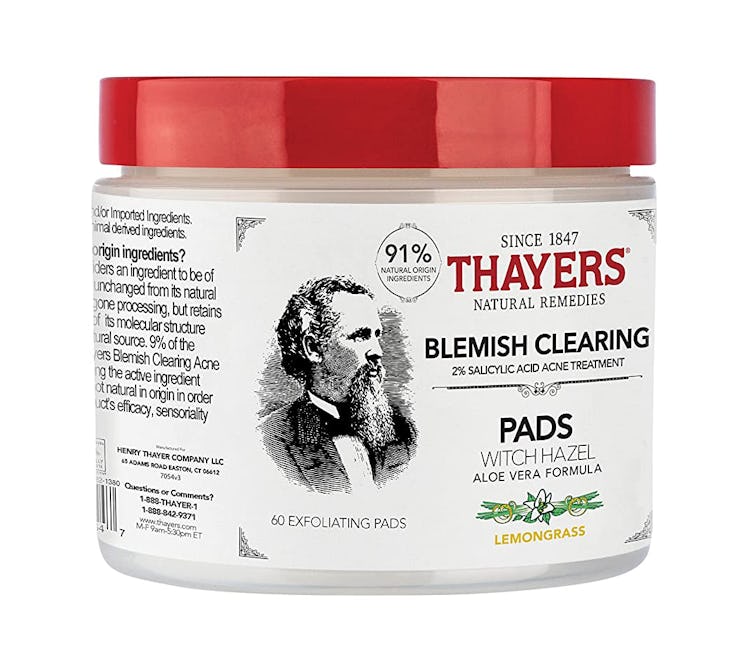 thayers blemish clearing 2 percent salicylic acid acne treatment pads are the best witch hazel pads ...