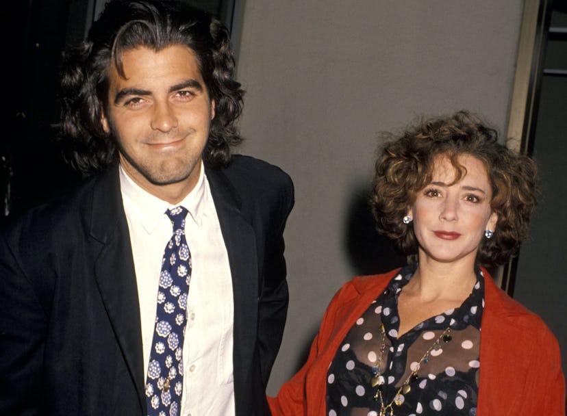 George Clooney and Talia Balsam at the Century Plaza Hotel in Century City, California (Photo by Jim...