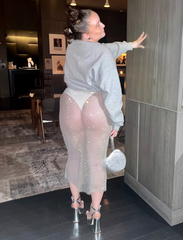 I tried Florence Pugh's see-through skirt and thong combo.