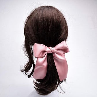 Suoirblss Big Satin Bow Barrette (8-Pack)