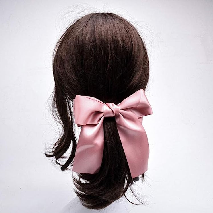 Suoirblss Big Satin Bow Barrette (8-Pack)