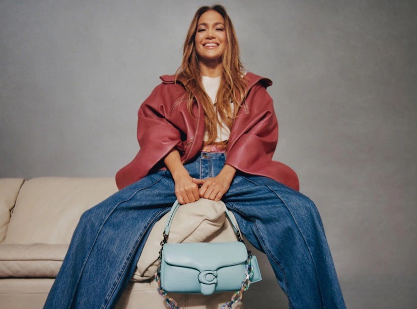 Jennifer Lopez starred in a Coach Pillow Tabby campaign