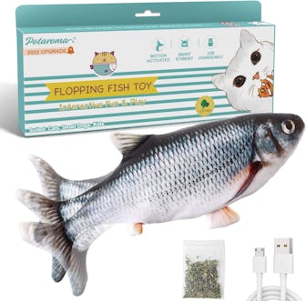 Potaroma Cat Toys Flopping Fish with SilverVine and Catnip