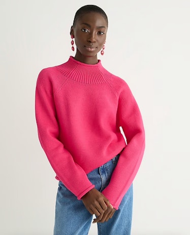 j.crew Cotton-Blend Rollneck Sweater