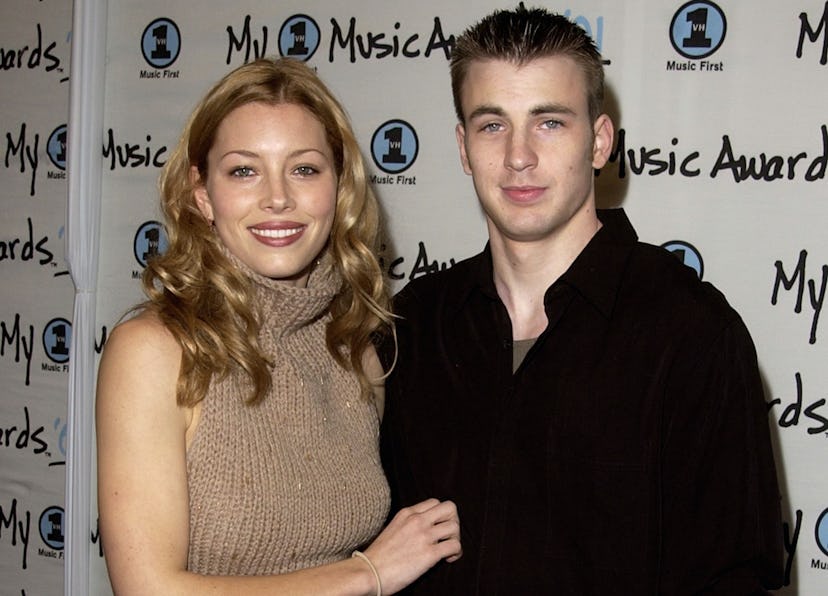 Jessica Biel & Chris Evans arriving at the My VH-1 Music Awards 2001 at the Shrine Auditorium in Los...