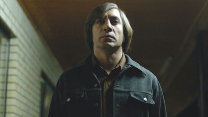 Javier Barden as Anton Chigurh in No Country For Old Men (2007).