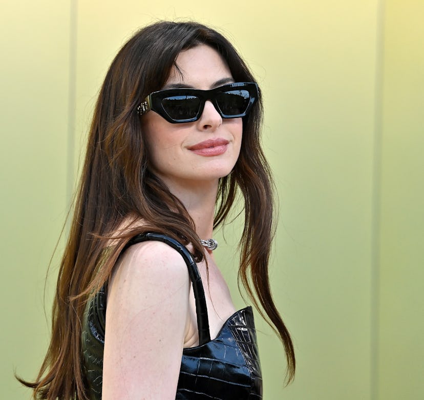 Anne Hathaway attends the Versace FW23 Show