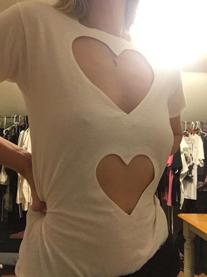 Double Heart Cut-Out Tee