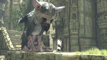 Trico and boy in The Last Guardian