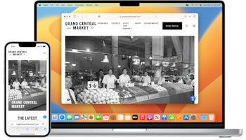 handoff safari to iphone An iPhone and MacBook using the Handoff feature for iOS and MacOS.