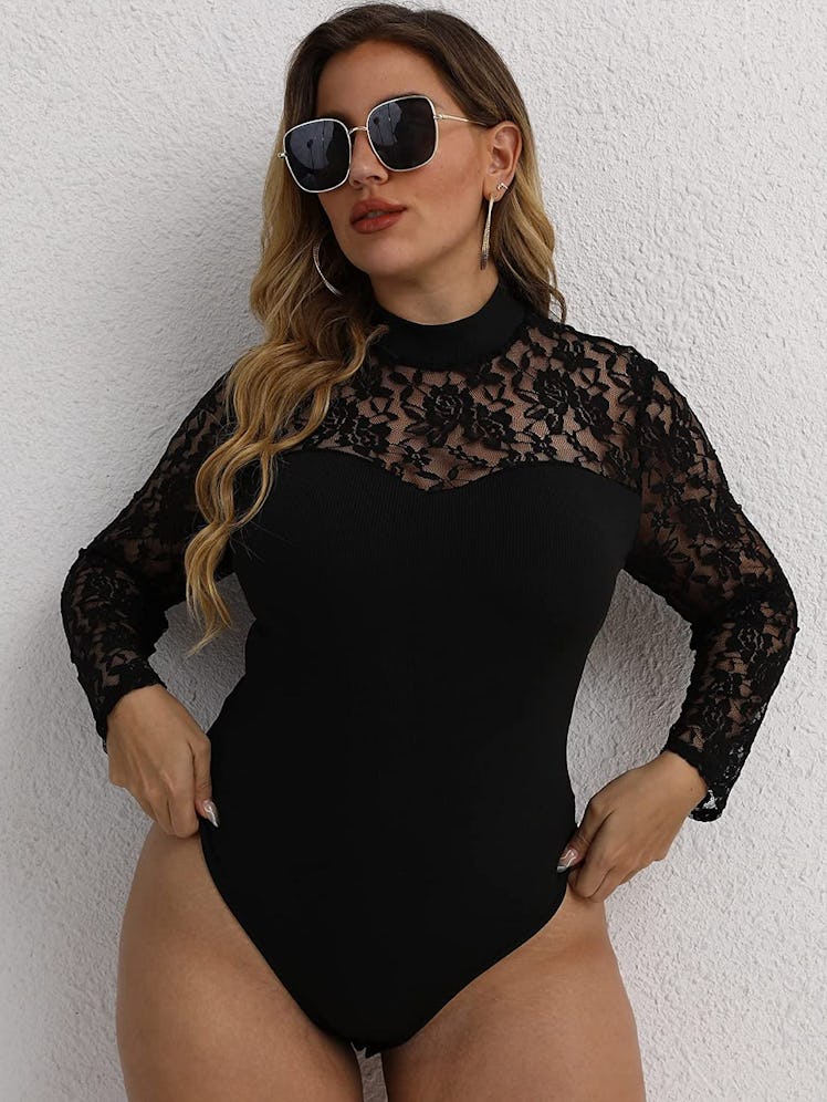 Romwe Long Sleeve Bodysuit