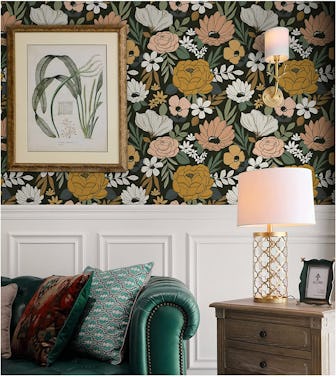 HAOKHOME Vintage Large Floral Peel and Stick Wallpaper 