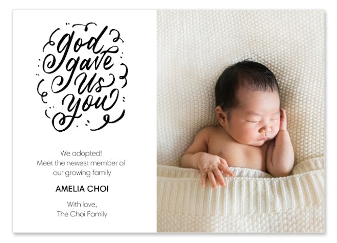 religious birth announcement card