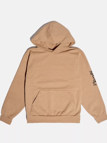 a camel colored hoodie