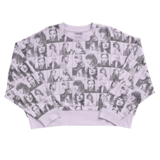 The lavender cropped tee is part of the Taylor Swift 'Eras Tour' merch online. 