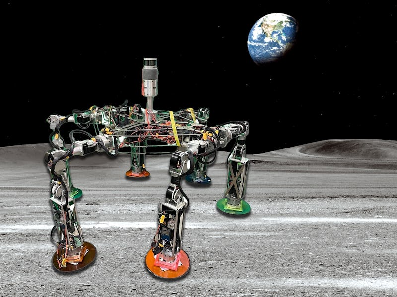 Artist graphic of a hexapod WORMS robot.