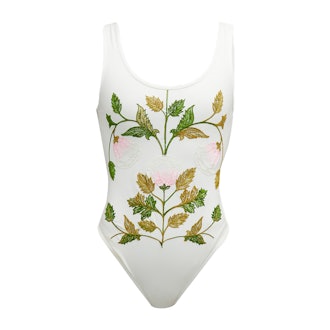 Giambattista Valli Floral Embroidered One-Piece Swimsuit