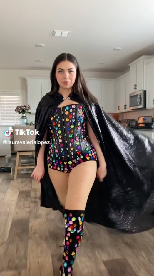 TikTok user @LauraValeriaLopez shows off a handmade costume.