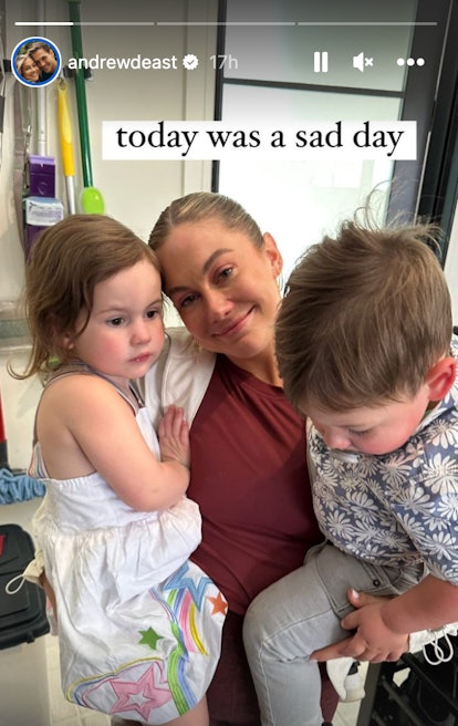 A photo of Shawn Johnson East with her children.