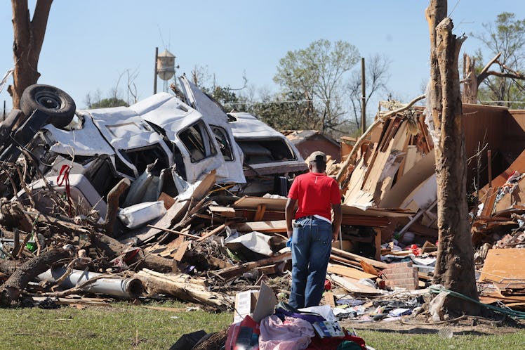 Man surveys damage in Rolling Fork, Mississippi