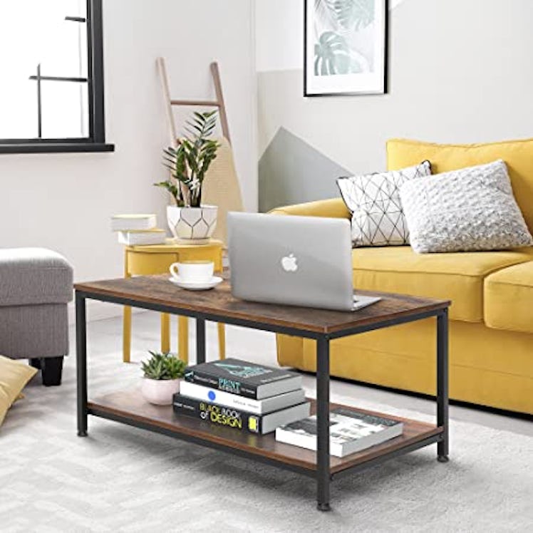 SUPER DEAL 2-Tier Industrial Coffee Table