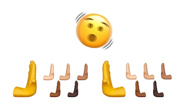 The shaking head and gesture emoji in iOS 16.4