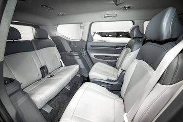 Kia EV9's interior with swiveling seats