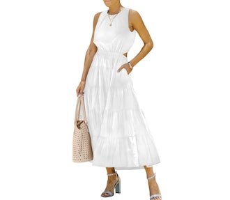 ANRABESS Sleeveless Cutout Maxi Dress