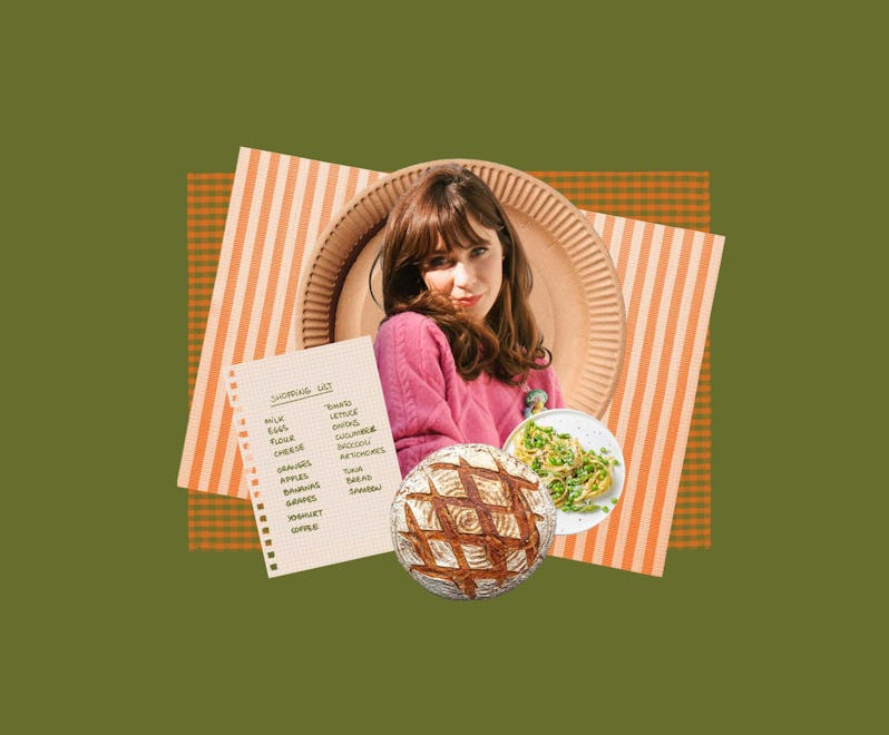 An interview with Zooey Deschanel about family dinners and her company Lettuce Grow. 