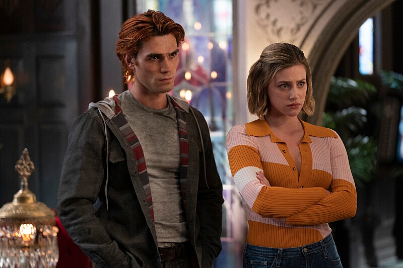 KJ Apa as Archie Andrews and Lili Reinhart as Betty Cooper in 'Riverdale' Season 6 finale, "Chapter ...