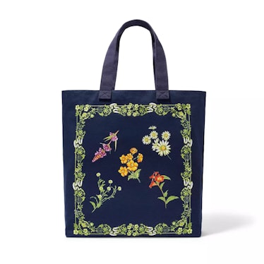 Dainty Floral Print Large Tote Bag