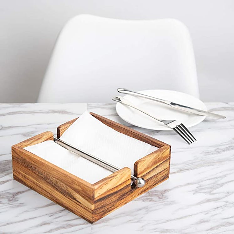 Ironwood Gourmet Acacia Wood Napkin Holder